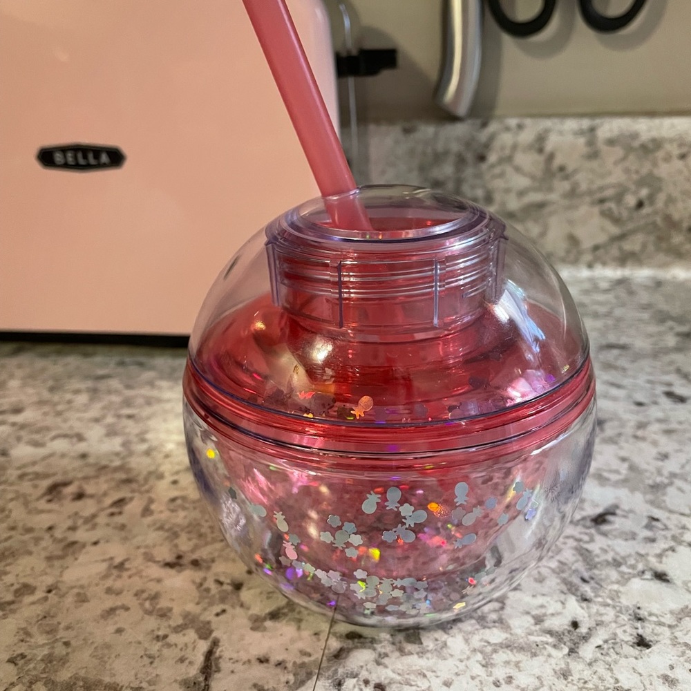 Round glitter drink cup 🍹